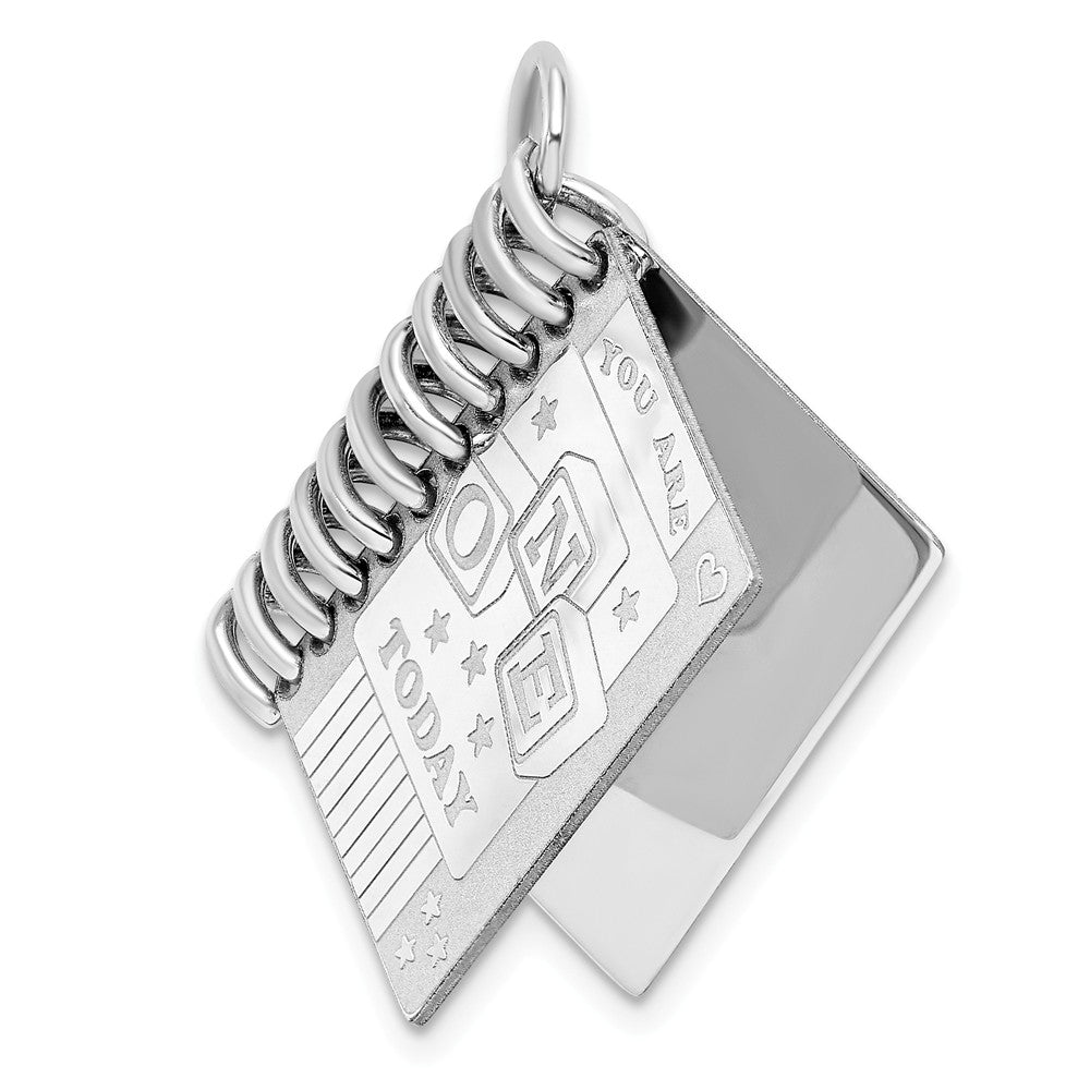 Million Charms 925 Sterling Silver Rhodium-Plated Personalizable 1St Birthday Book Charm