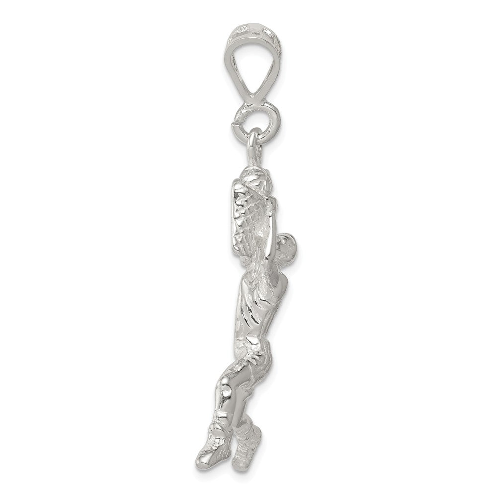 Million Charms 925 Sterling Silver Sports Basketball Player Charm