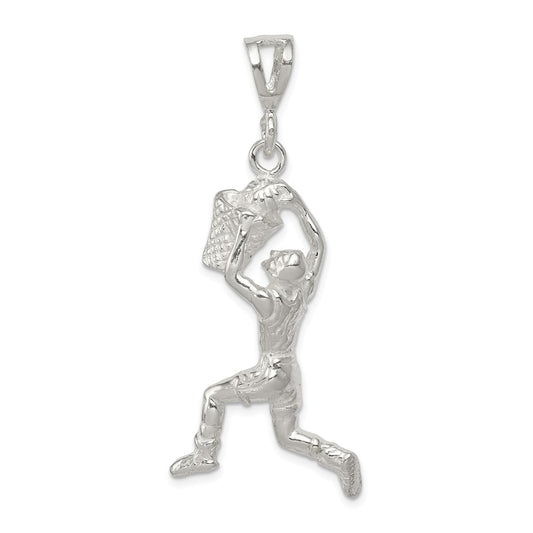 Million Charms 925 Sterling Silver Sports Basketball Player Charm