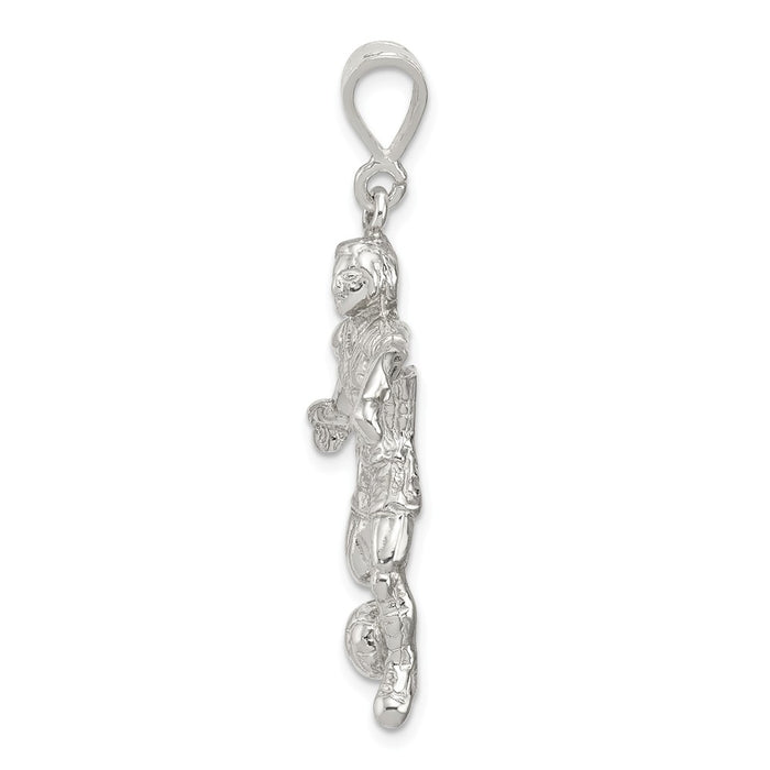 Million Charms 925 Sterling Silver Sports Soccer Player Charm