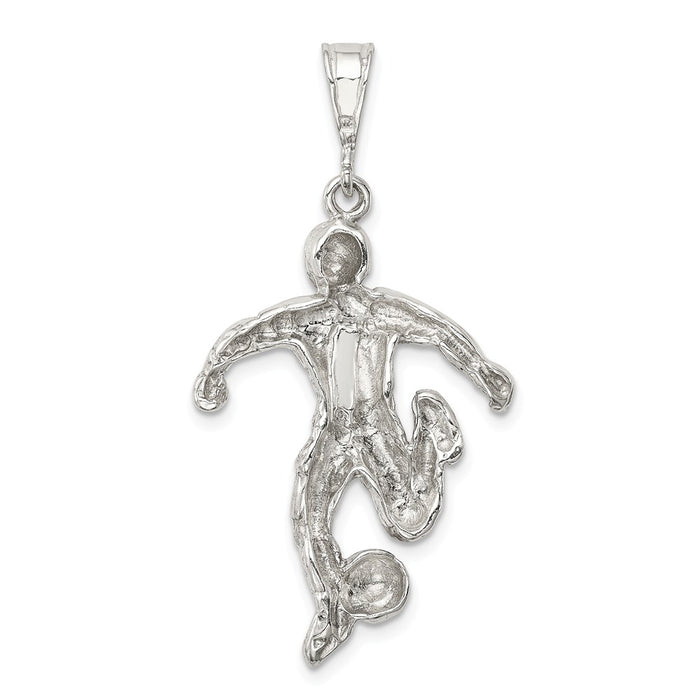 Million Charms 925 Sterling Silver Sports Soccer Player Charm