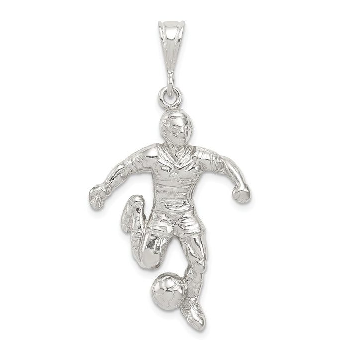 Million Charms 925 Sterling Silver Sports Soccer Player Charm