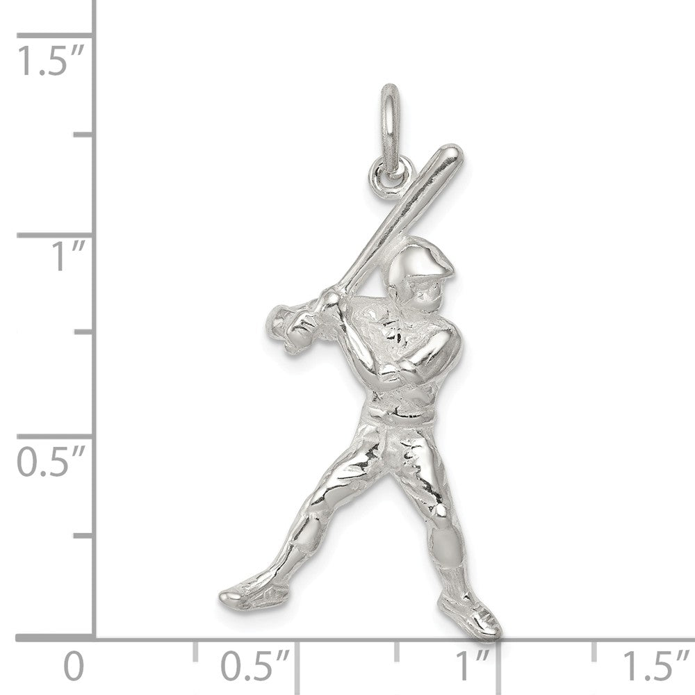 Million Charms 925 Sterling Silver Sports Baseball Batter Charm