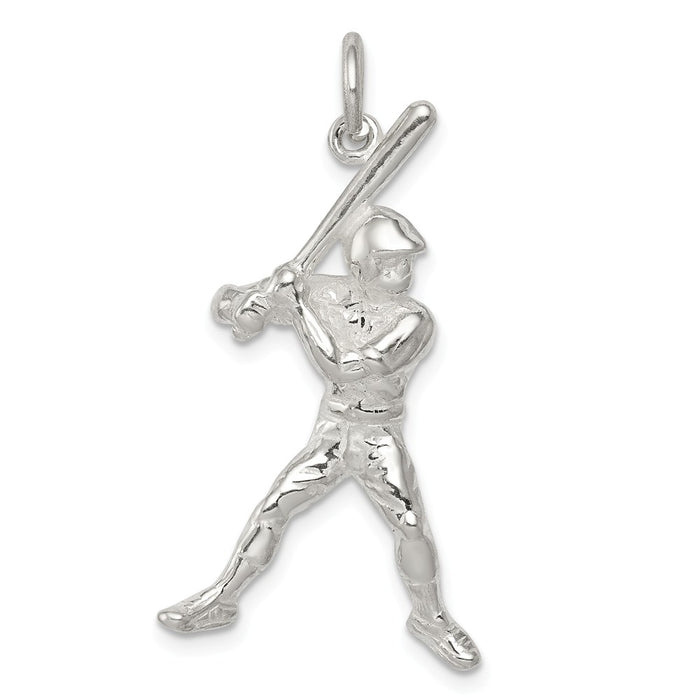 Million Charms 925 Sterling Silver Sports Baseball Batter Charm