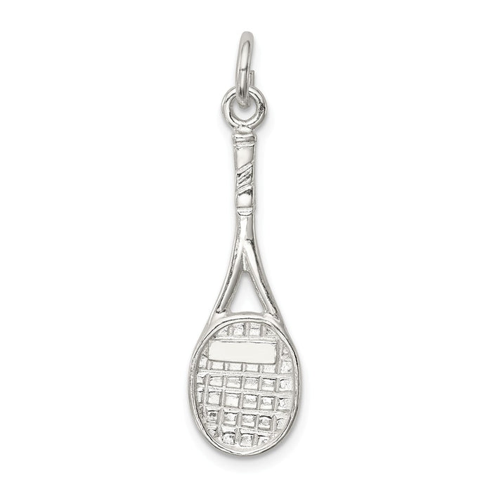 Million Charms 925 Sterling Silver Sports Tennis Racquet Charm