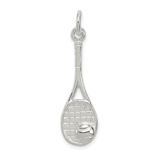Million Charms 925 Sterling Silver Sports Tennis Racquet Charm
