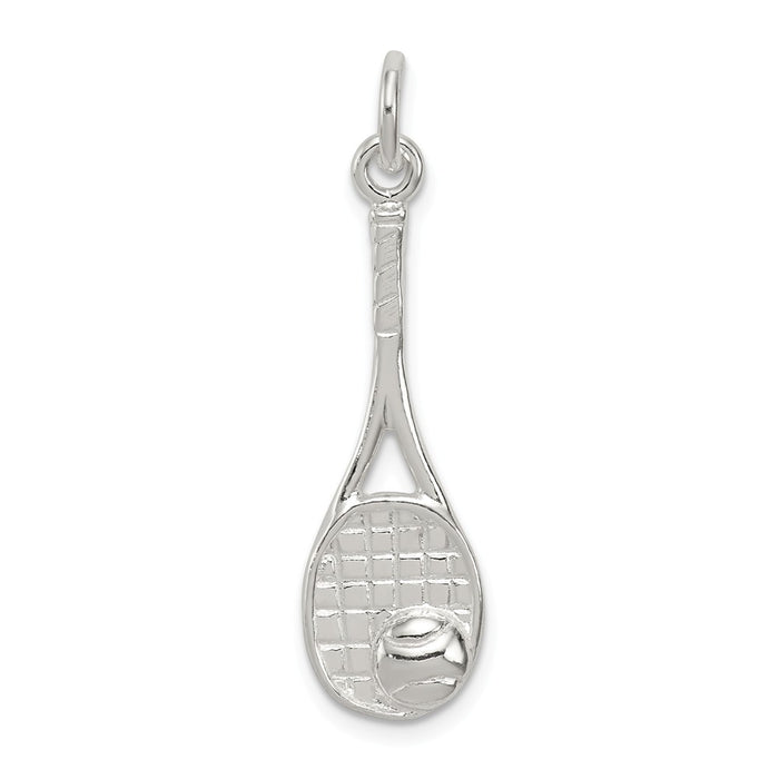 Million Charms 925 Sterling Silver Sports Tennis Racquet Charm