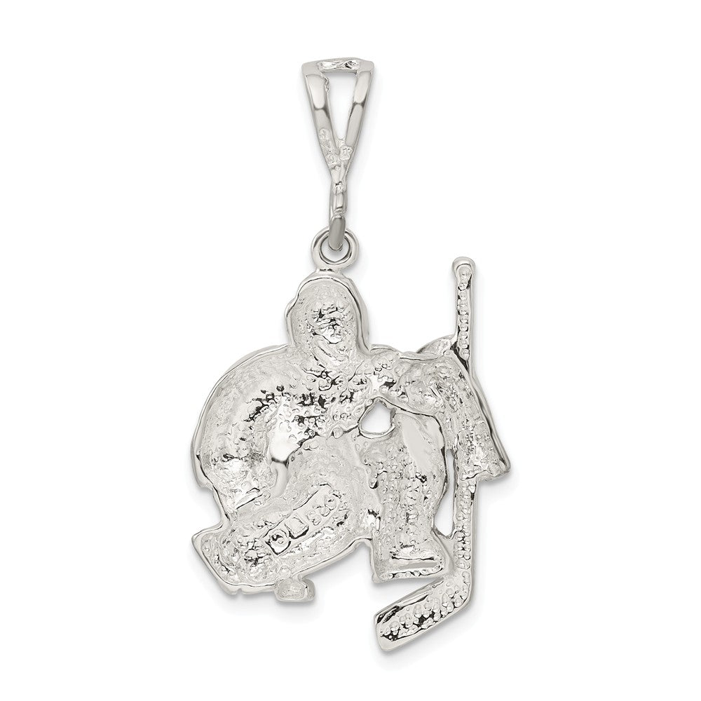 Million Charms 925 Sterling Silver Sports Hockey Goalie Charm