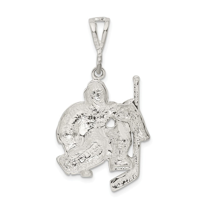 Million Charms 925 Sterling Silver Sports Hockey Goalie Charm