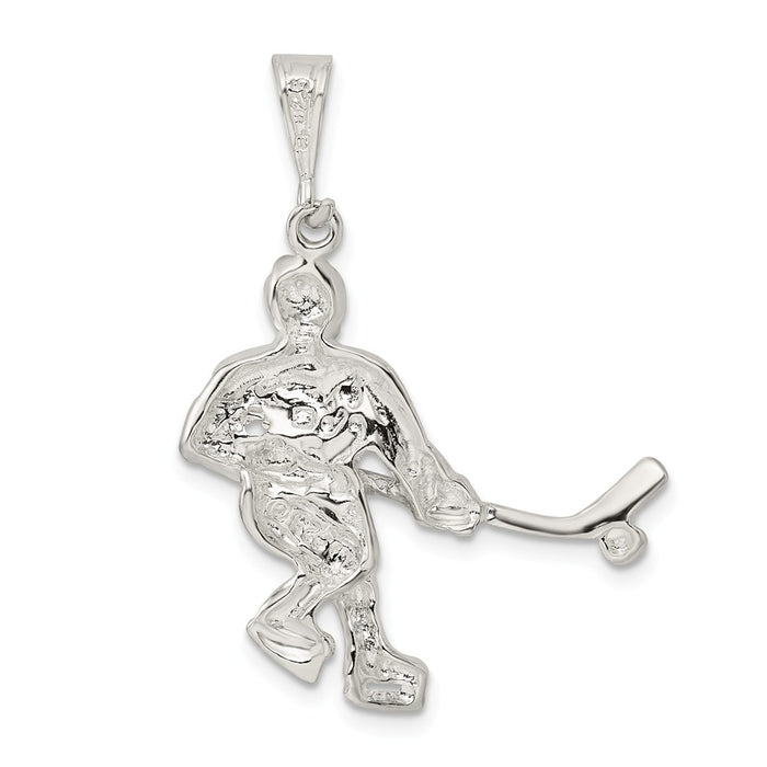 Million Charms 925 Sterling Silver Sports Hockey Player Charm