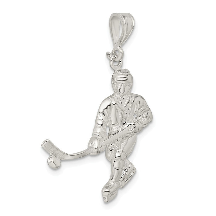 Million Charms 925 Sterling Silver Sports Hockey Player Charm