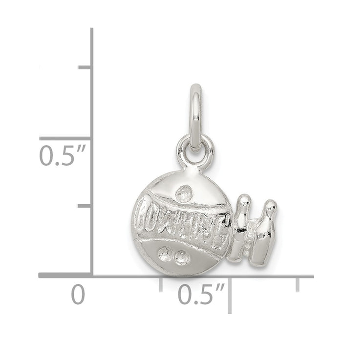 Million Charms 925 Sterling Silver Bowling Ball Charm
