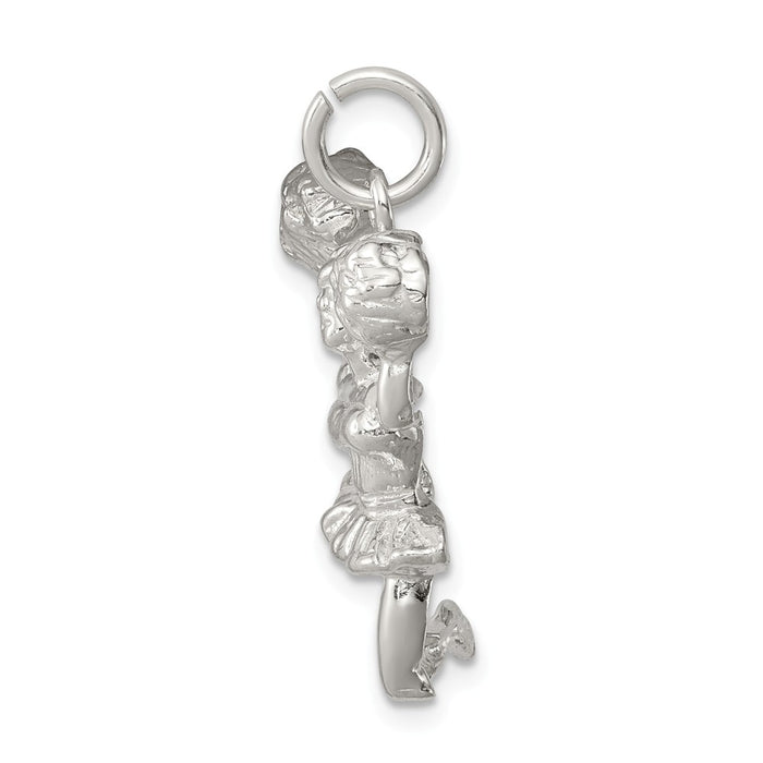Million Charms 925 Sterling Silver Cheerleader Charm