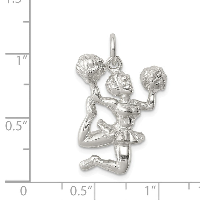 Million Charms 925 Sterling Silver Cheerleader Charm