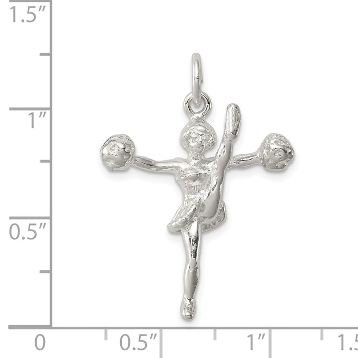 Million Charms 925 Sterling Silver Cheerleader Charm