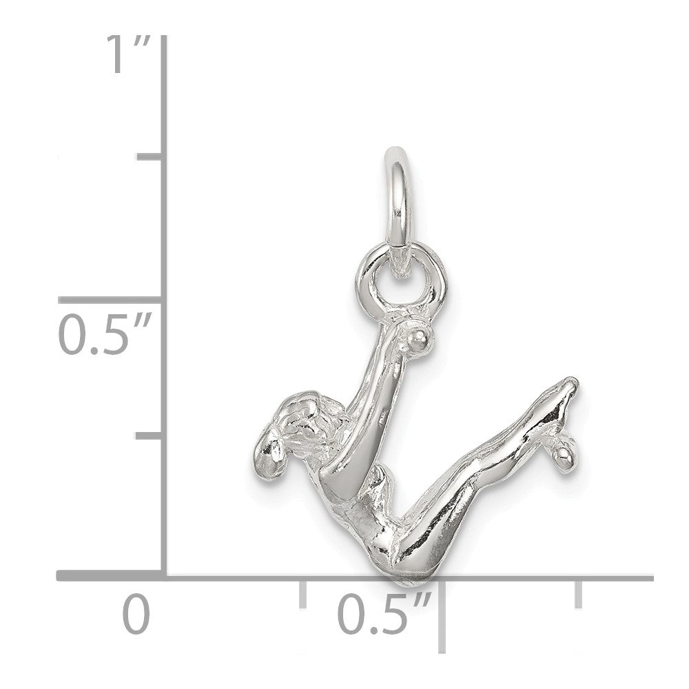 Million Charms 925 Sterling Silver Gymnast Charm