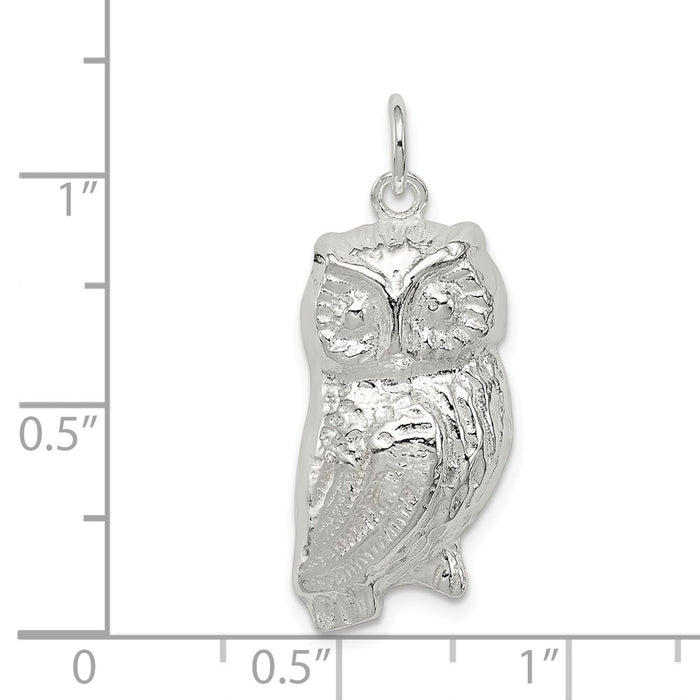 Million Charms 925 Sterling Silver Owl Charm