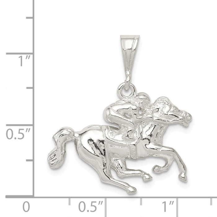 Million Charms 925 Sterling Silver Race Horse Charm