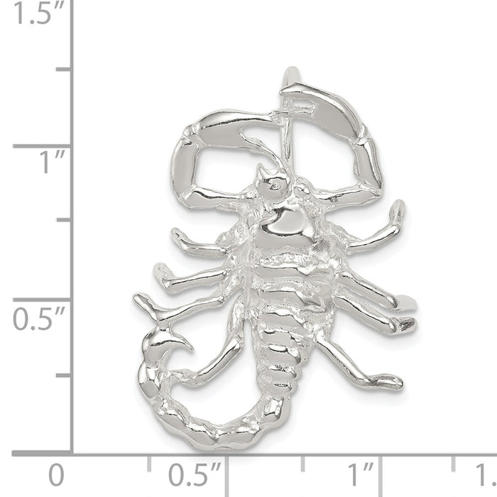 Million Charms 925 Sterling Silver Scorpion Pendant