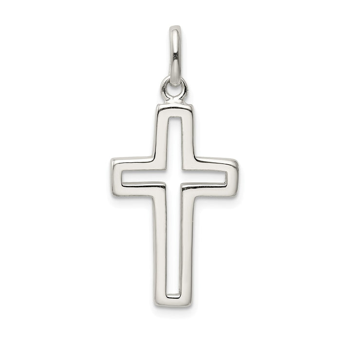 Million Charms 925 Sterling Silver Cut-Out Relgious Cross Charm