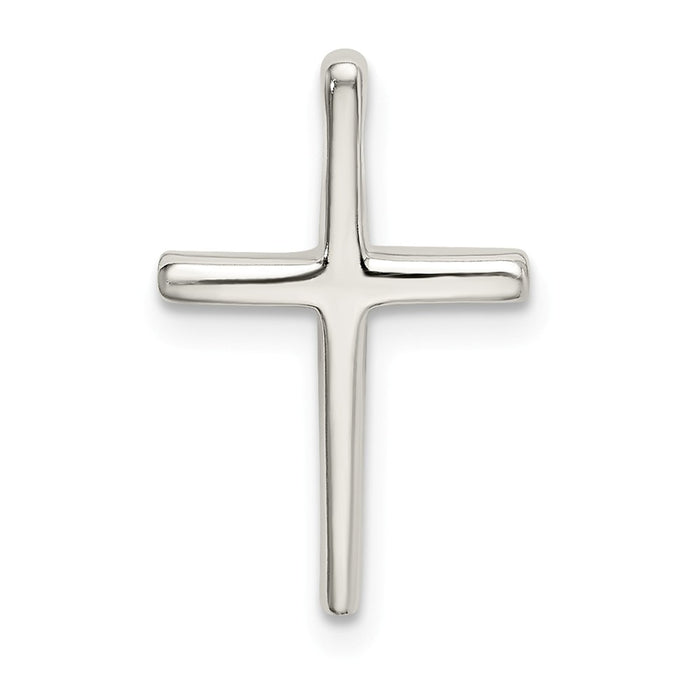 Million Charms 925 Sterling Silver Polished Relgious Cross Chain Slide