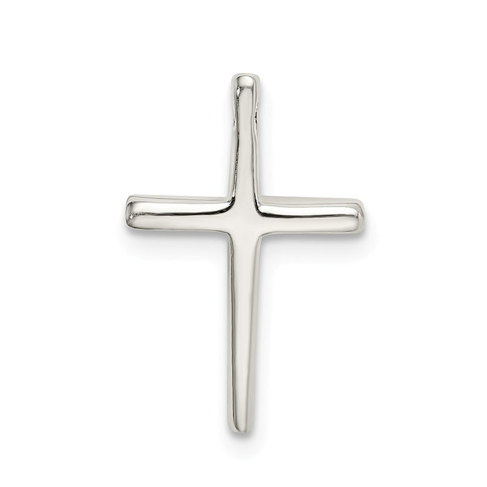 Million Charms 925 Sterling Silver Polished Relgious Cross Chain Slide