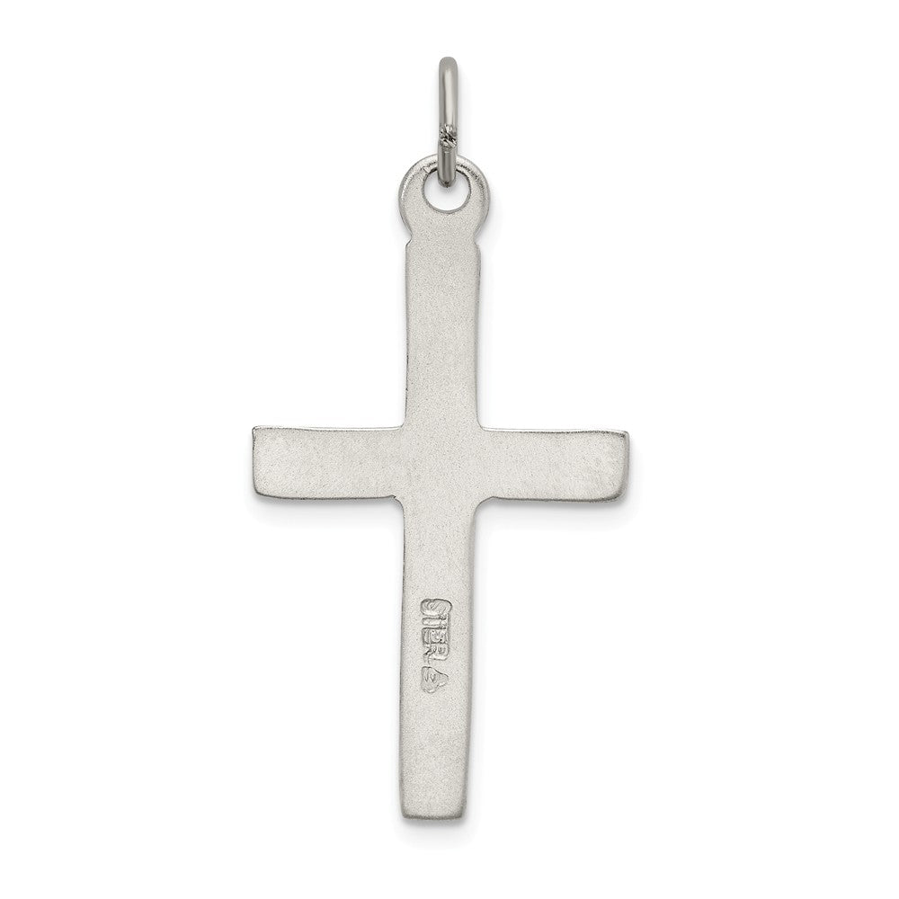 Million Charms 925 Sterling Silver Polished Gold-Plated Tips Relgious Cross Pendant