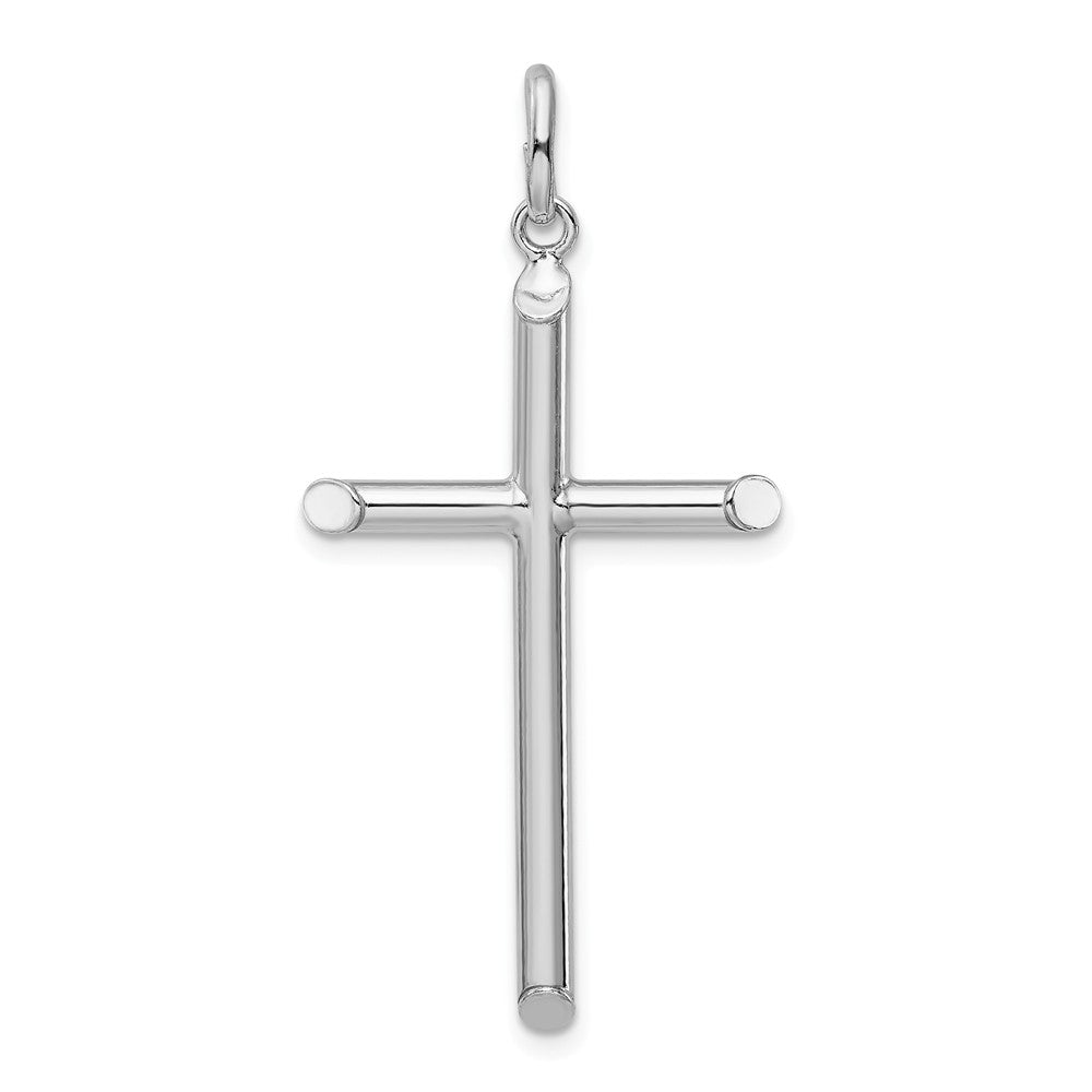 Million Charms 925 Sterling Silver Rhodium-plated Plated Polished Relgious Cross Charm
