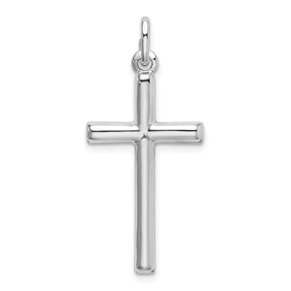 Million Charms 925 Sterling Silver Rhodium-plated Plated Polished Relgious Cross Charm