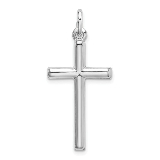 Million Charms 925 Sterling Silver Rhodium-plated Plated Polished Relgious Cross Charm