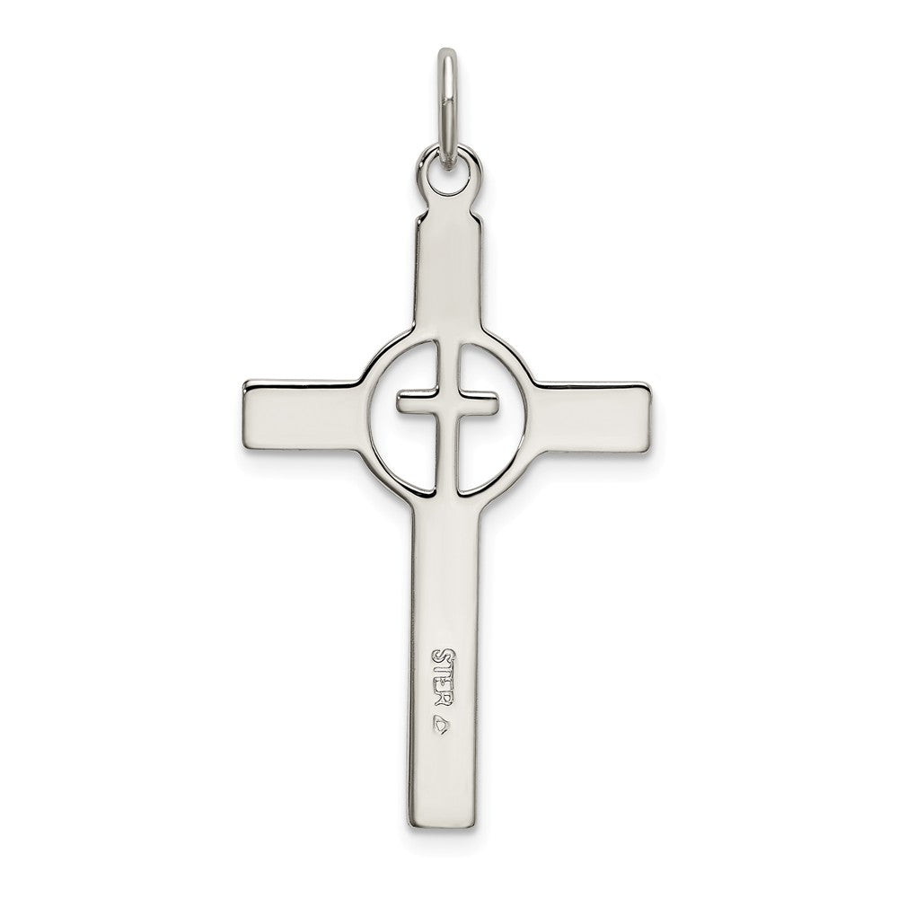 Million Charms 925 Sterling Silver & Gold-Plated Polished Relgious Cross Pendant