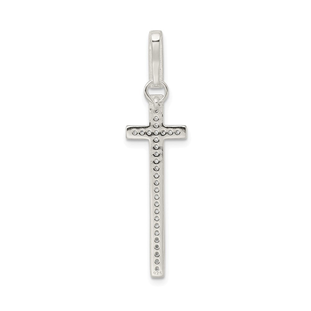 Million Charms 925 Sterling Silver (Cubic Zirconia) CZ Relgious Cross Pendant