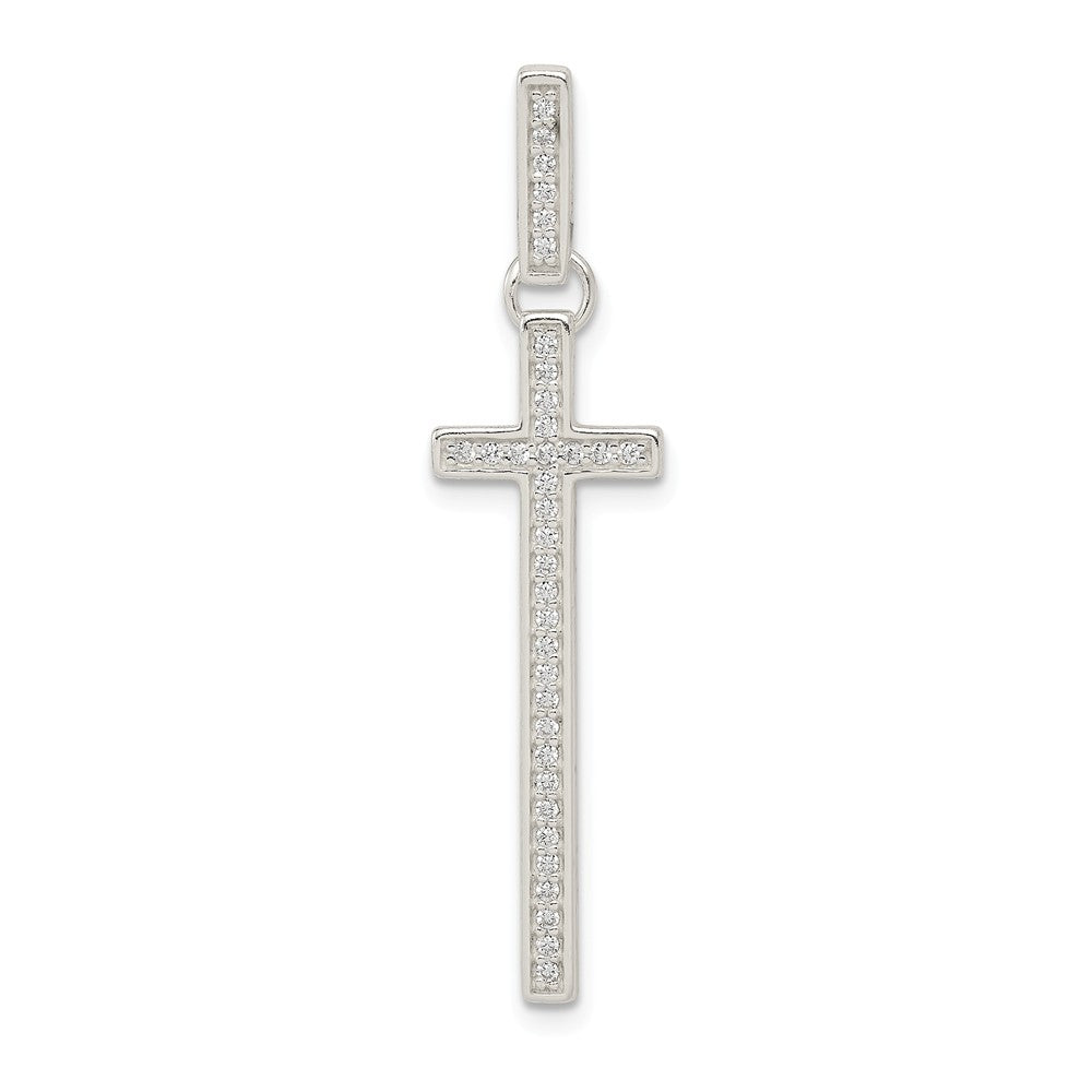 Million Charms 925 Sterling Silver (Cubic Zirconia) CZ Relgious Cross Pendant