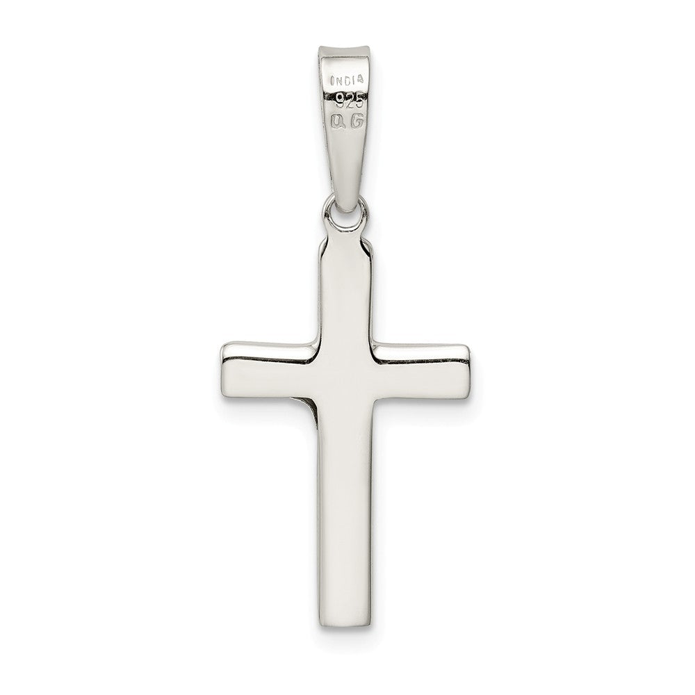 Million Charms 925 Sterling Silver Polished & Textured Relgious Crucifix Pendant