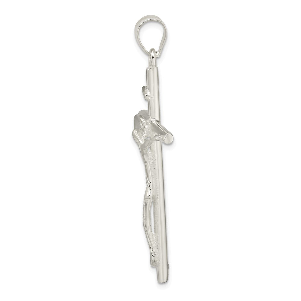 Million Charms 925 Sterling Silver Diamond Cut Relgious Crucifix Pendant