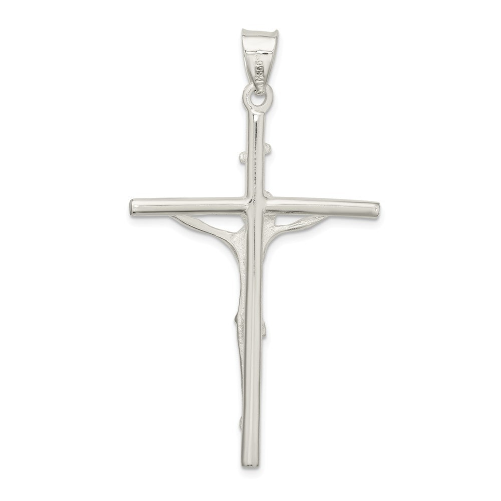 Million Charms 925 Sterling Silver Diamond Cut Relgious Crucifix Pendant