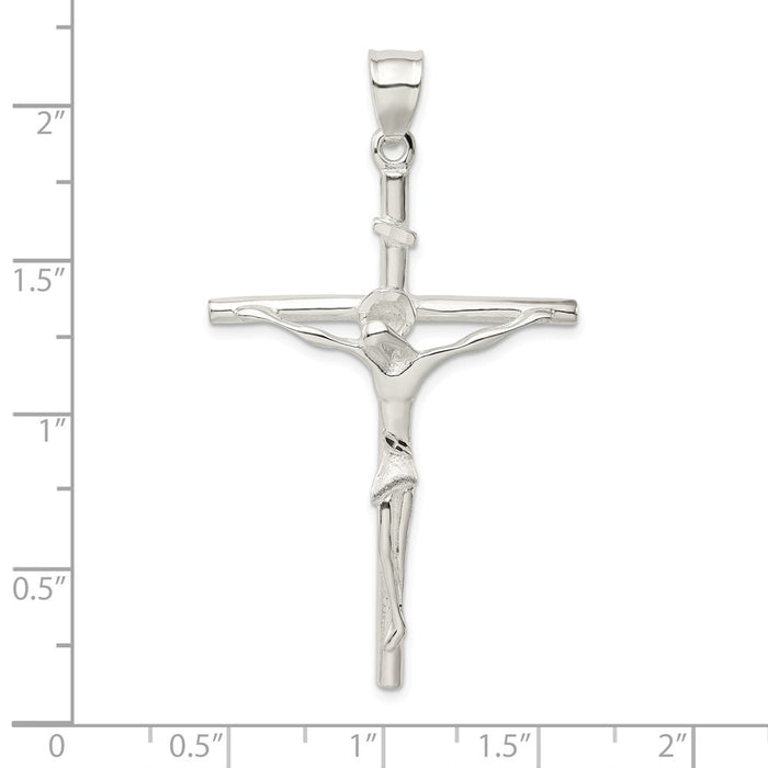Million Charms 925 Sterling Silver Diamond Cut Relgious Crucifix Pendant