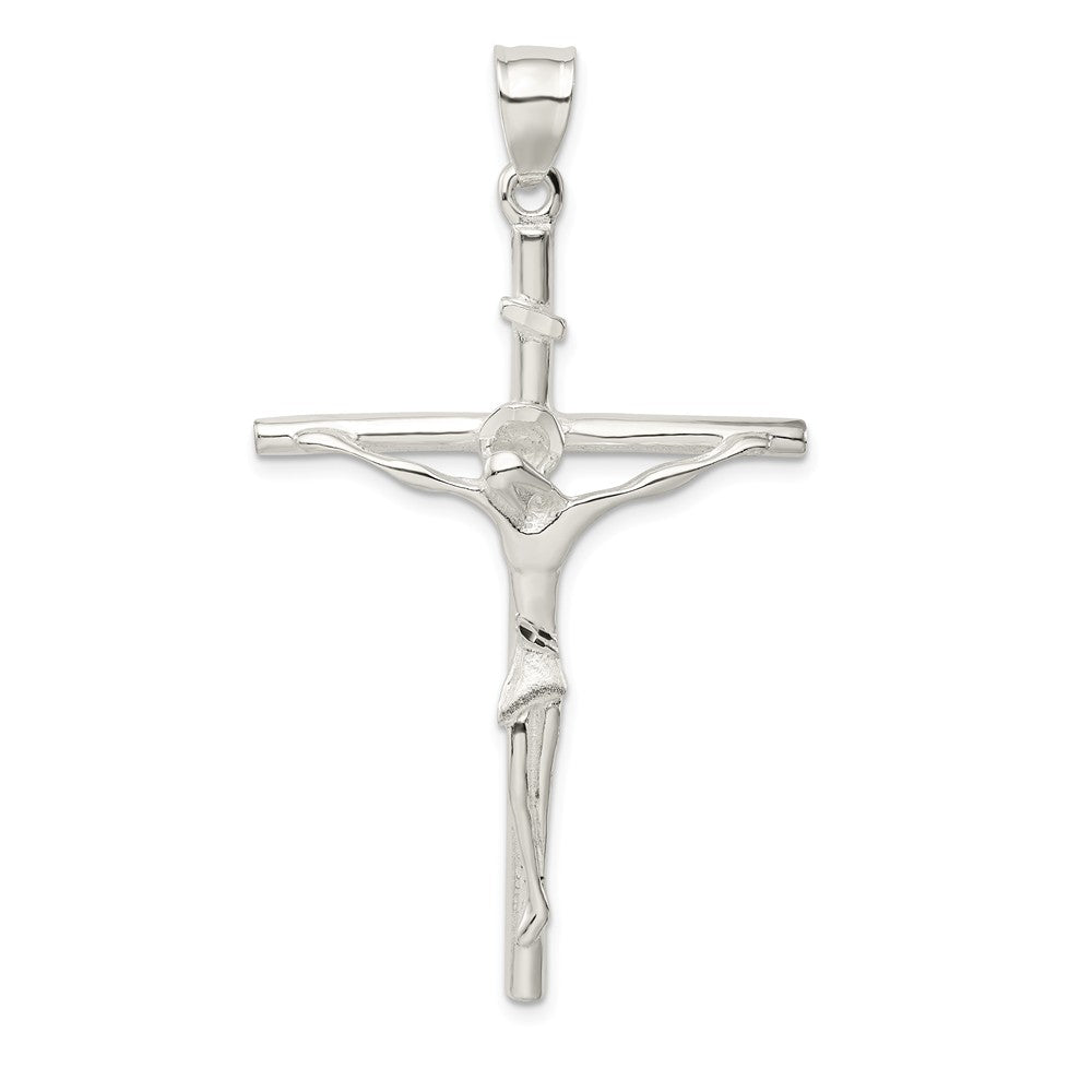 Million Charms 925 Sterling Silver Diamond Cut Relgious Crucifix Pendant