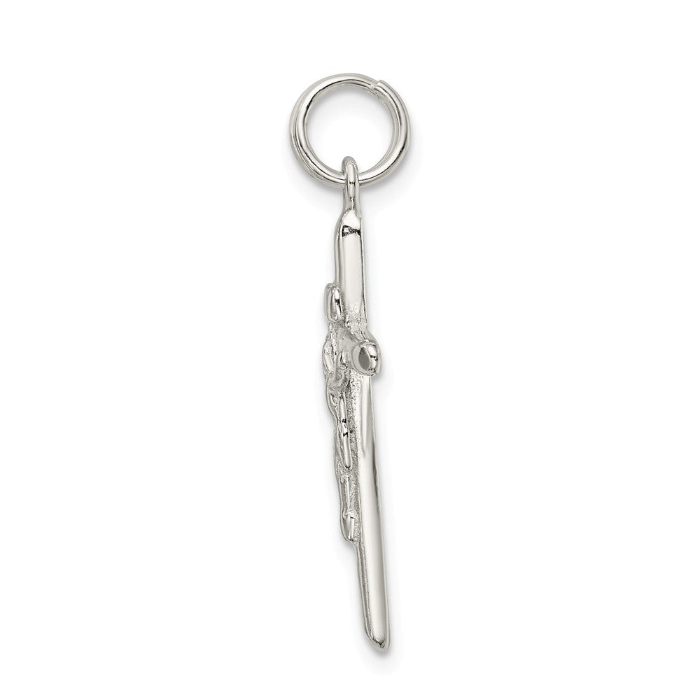 Million Charms 925 Sterling Silver Polished Inri Relgious Crucifix Charm