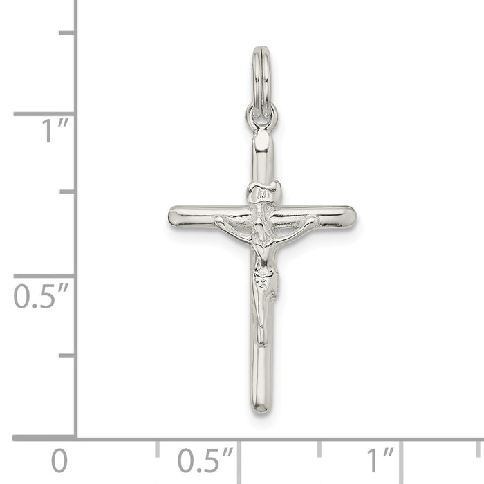 Million Charms 925 Sterling Silver Polished Inri Relgious Crucifix Charm