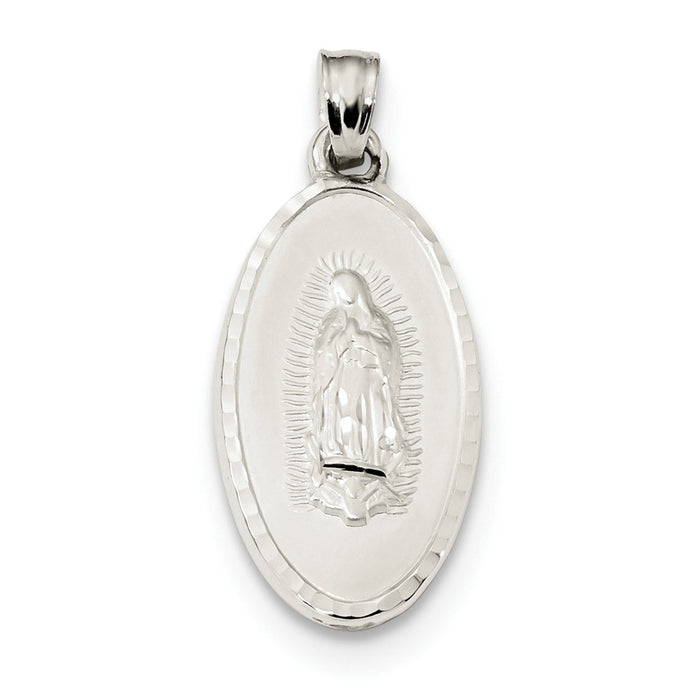 Million Charms 925 Sterling Silver Mary Medal Pendant