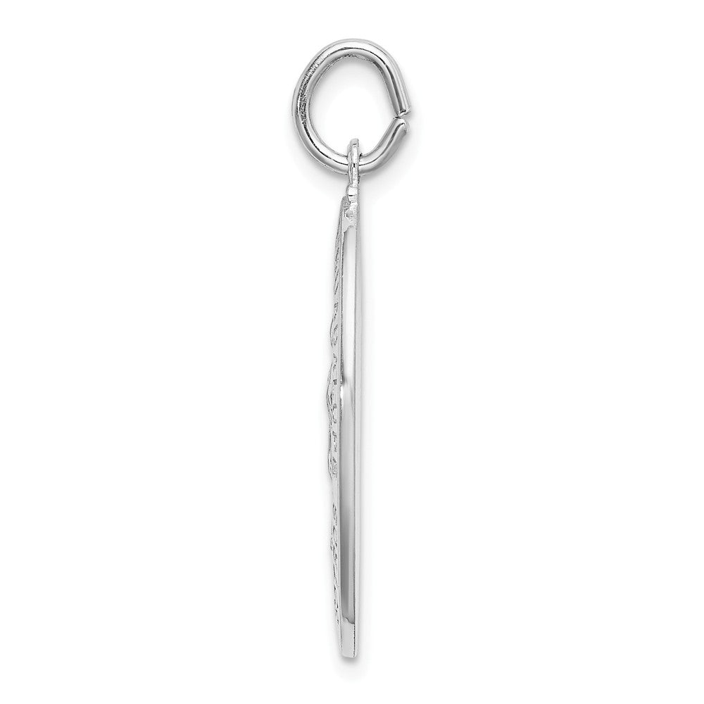 Million Charms 925 Sterling Silver Rhodium-Plated Spanish Lady Of Guadalupe Medal Pendant