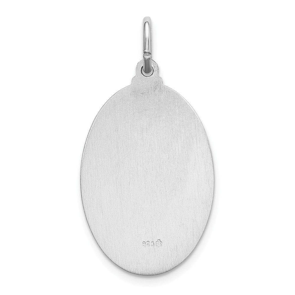 Million Charms 925 Sterling Silver Rhodium-Plated Spanish Lady Of Guadalupe Medal Pendant