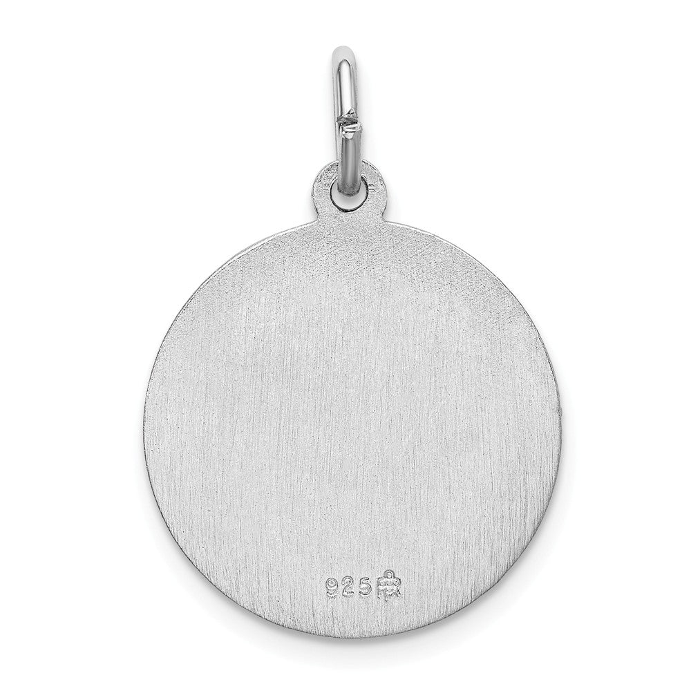 Million Charms 925 Sterling Silver Rhodium-Plated Spanish Lady Of Guadalupe Medal Pendant