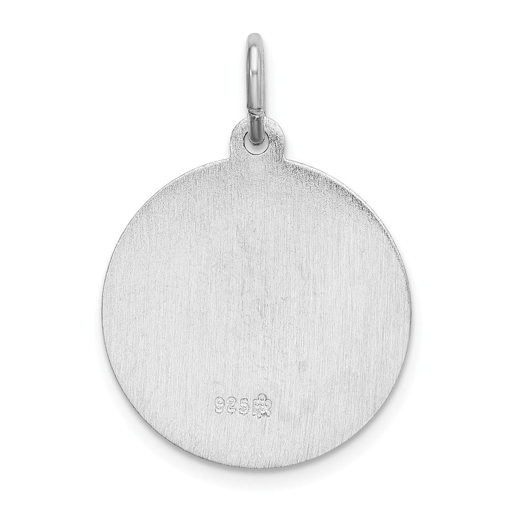 Million Charms 925 Sterling Silver Rhodium-Plated Spanish Religious Saint Anne Medal Pendant
