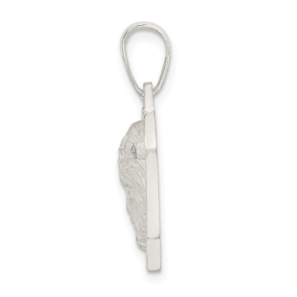 Million Charms 925 Sterling Silver Diamond-Cut Satin & Polished Ecce Homo Medal Pendant