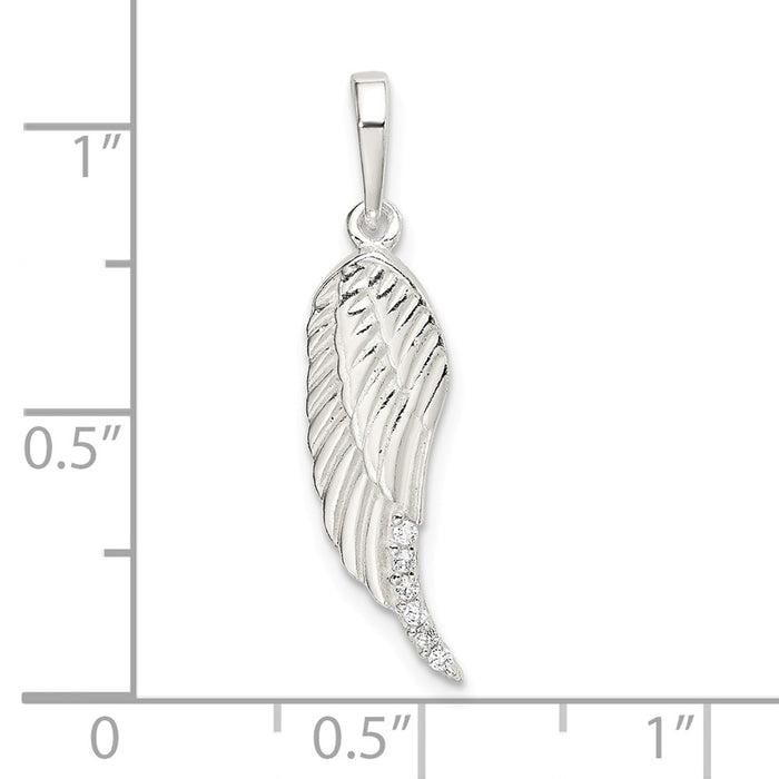 Million Charms 925 Sterling Silver Polished Wing Pendant