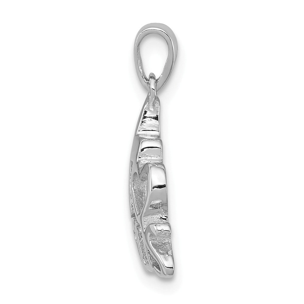 Million Charms 925 Sterling Silver Rhodium-Plated Crystal I ? Jesus Pendant