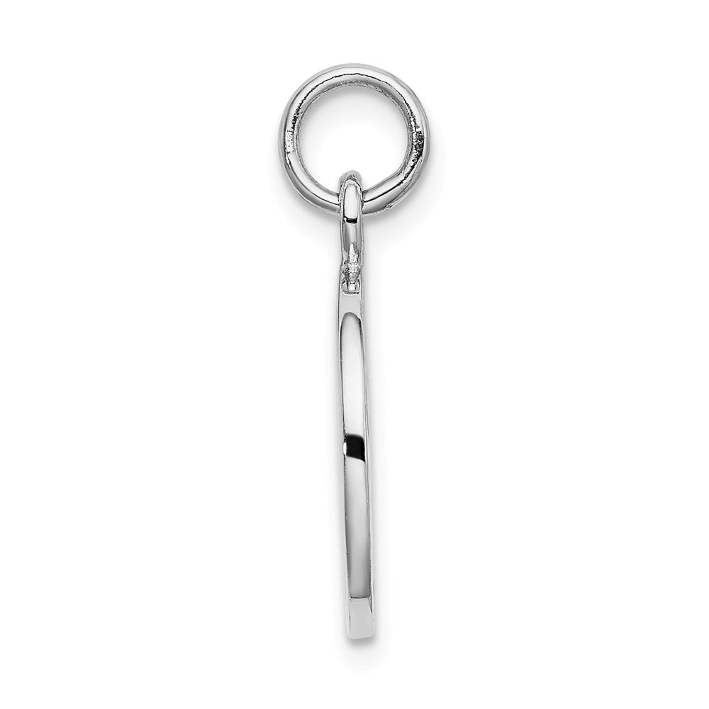 Million Charms 925 Sterling Silver Rhodium-Plated Cut-Out Heart, Cross, Nautical Anchor Charm
