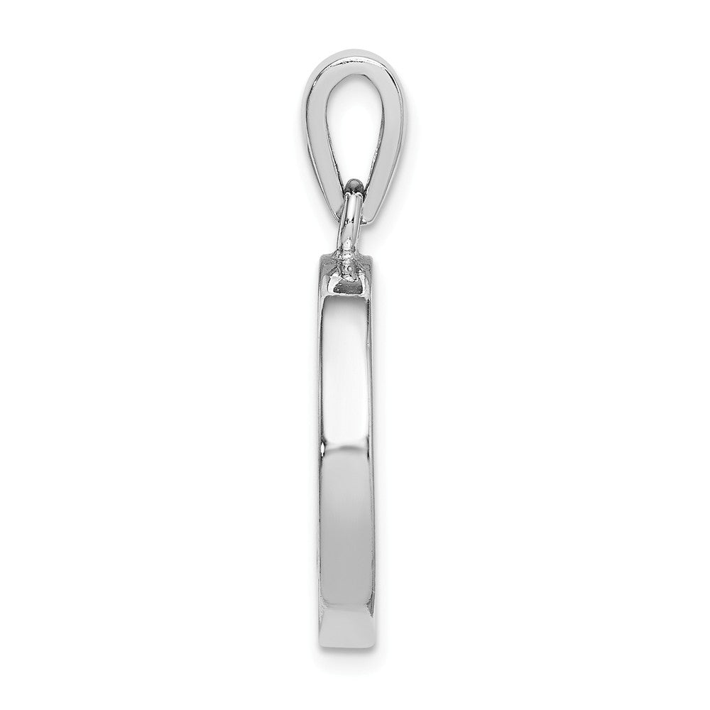 Million Charms 925 Sterling Silver Rhodium-Plated Mop Religious Jewish Star Of David Pendant